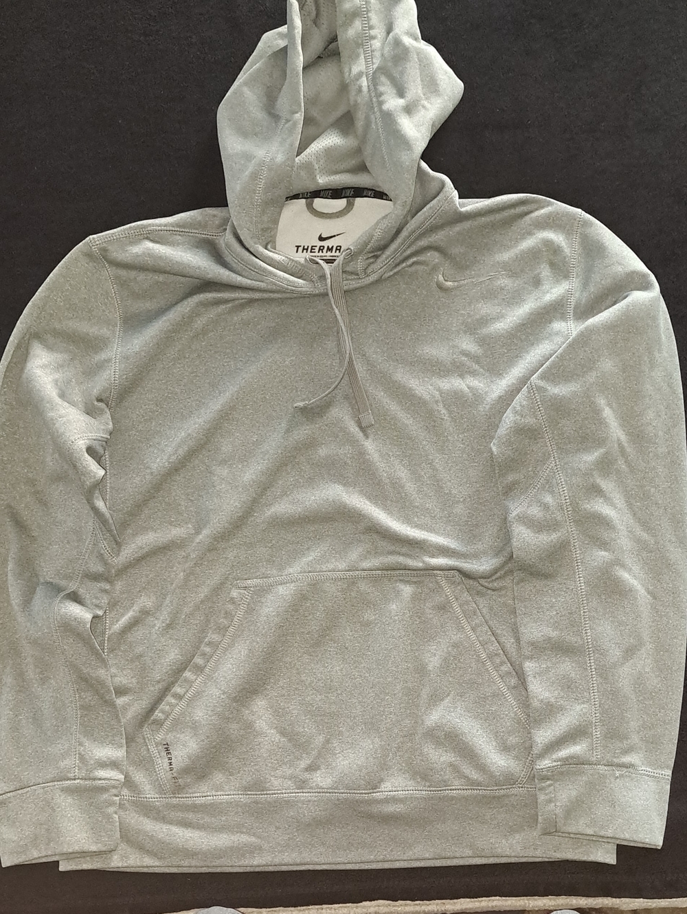 Nike Light Gray Therma Pullover Hoodie for Men